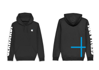 UNISEX-HOODIE-SWEATSHIRT schwarz Größe L