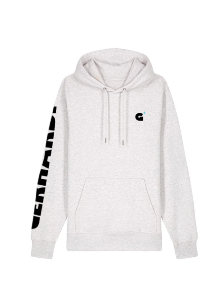 UNISEX-HOODIE-SWEATSHIRT cool heather grey Größe M